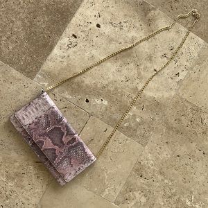 Nordstrom pink and black snake Print purse